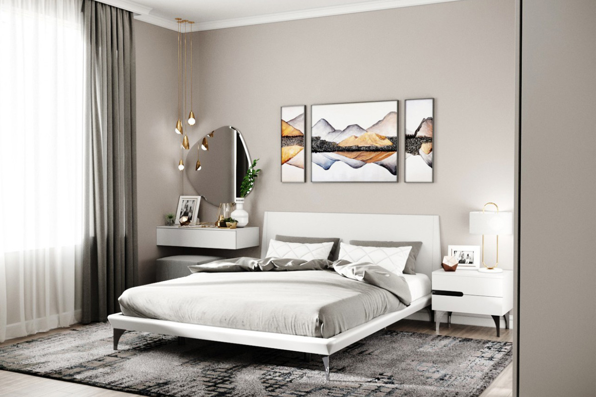  Дизайн спальни ЖК Варшавский 17 кв.м. 